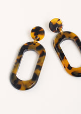 tortoiseshell resin earrings