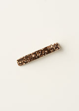 Bronze glitter hair clip