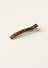 Bronze glitter hair clip