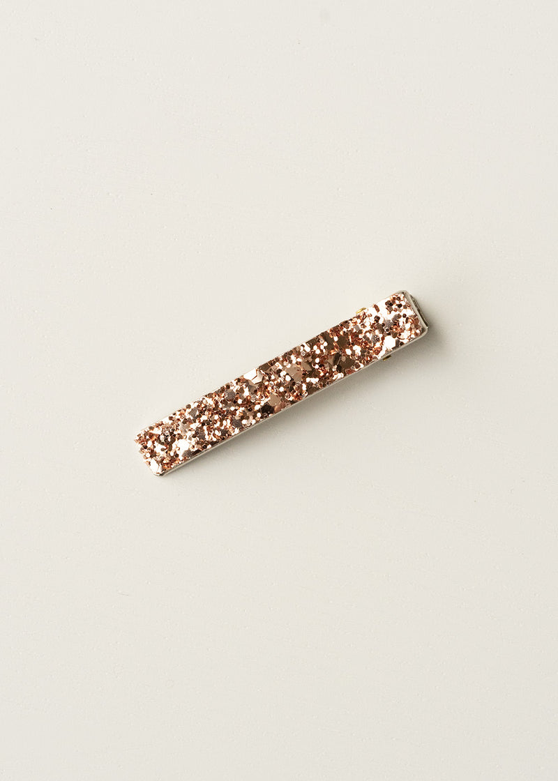Pink glitter hair clip