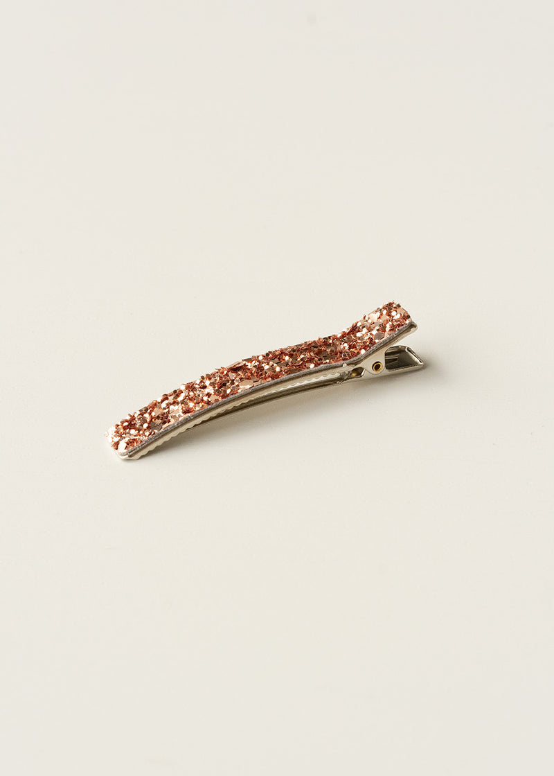 Pink glitter hair clip