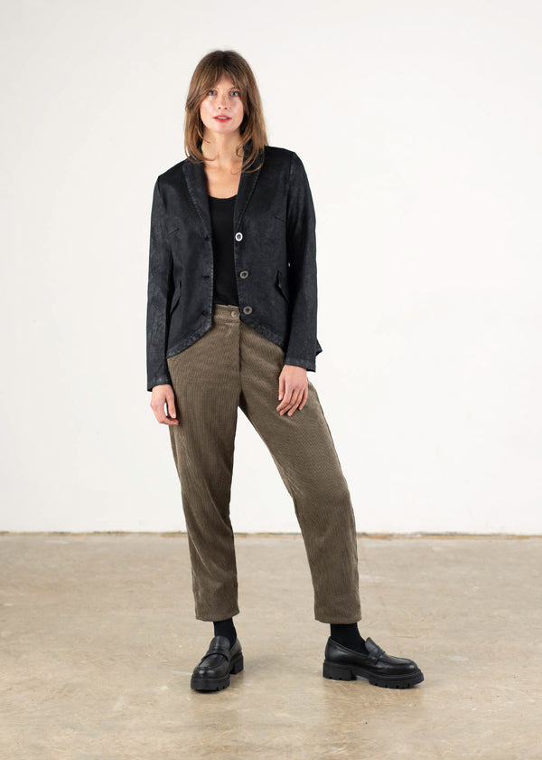 Khaki corduroy trousers