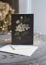 Greeting card with floral illustration