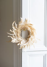 Cream feather wreath