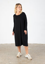 Black long sleeve tunic dress
