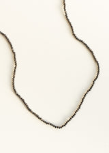 Dark grey crystal bead necklace