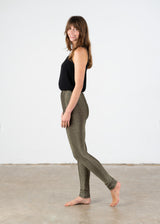 Gold metallic leggings