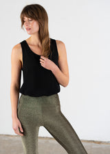 Gold metallic leggings