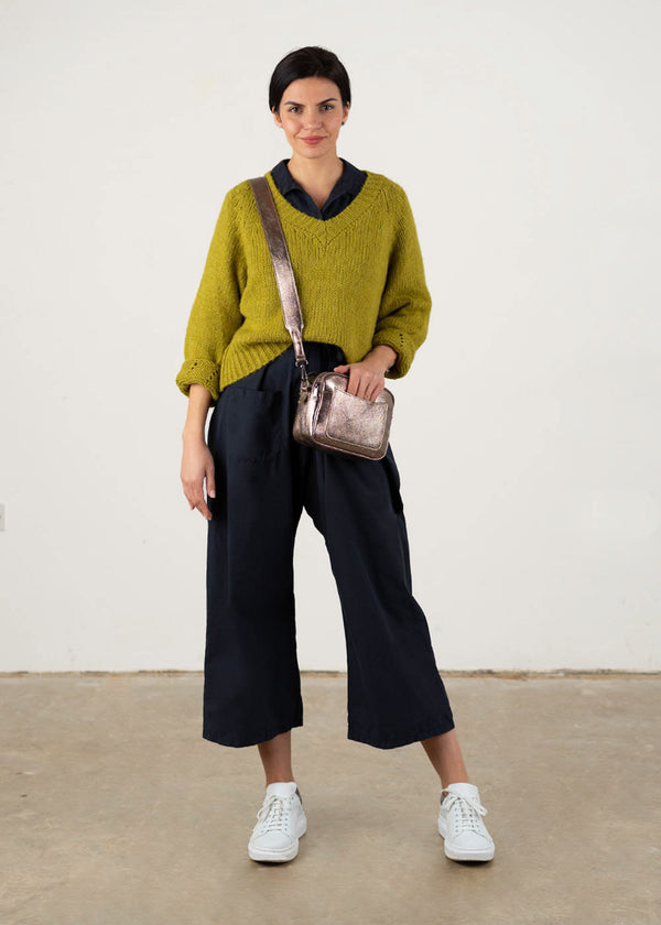 Olive green knit jumper